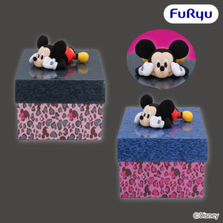ミッキーマウス＆ミニーマウス　ギャルっぽレオパード ぬいぐるみギフトボックス