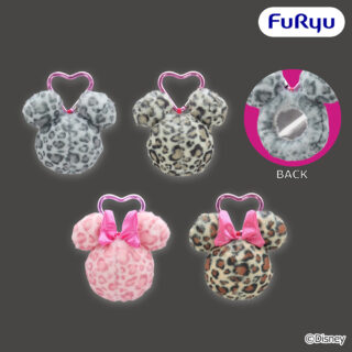 ミッキーマウス＆ミニーマウス　ギャルっぽレオパード ふわふわミニミラー