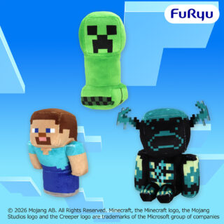 マインクラフト　ポーズぬいぐるみ：スティーブ：クリーパー：ウォーデン