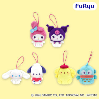 サンリオキャラクターズ　ぷにきゅきゅ ぺたっとペアマスコット