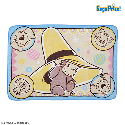 おさるのジョージ　プラチナムザッカfuwa&hugブランケット～黄色い帽子～