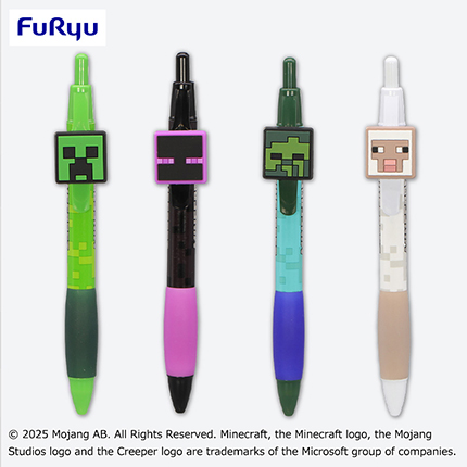 マインクラフト　ラバーマスコット付きボールペン