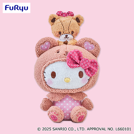 ハローキティ　いちご新聞645号コラボレーションペアぬいぐるみ