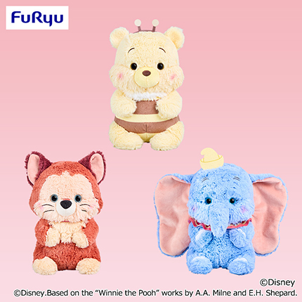 ディズニーキャラクター　Aimery BIGぬいぐるみ～くまのプーさん・ダイナ・ダンボ～