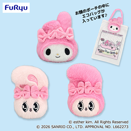 エスターバニー×マイメロディ　フェイスポーチ付きエコバッグ
