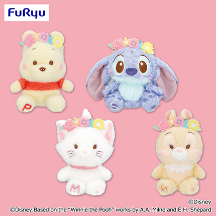 ディズニーキャラクター ミルキーボア 花かんむりマスコット