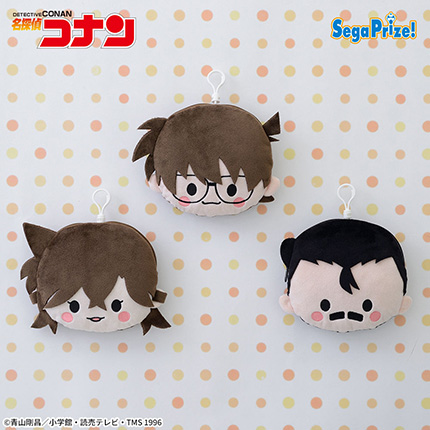 名探偵コナン きゃらまる ぬいぐるみパスケース“コナン&蘭&小五郎”プレミアム