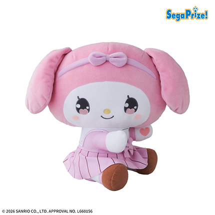 ゆるかわ　サンリオキャラクターズ　Lぬいぐるみ“マイメロディ”　YK学園高等部