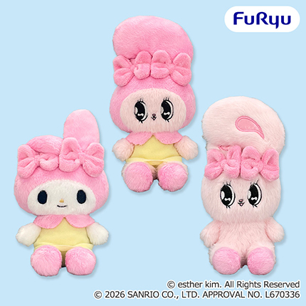 エスターバニー×マイメロディ　ぬいぐるみ