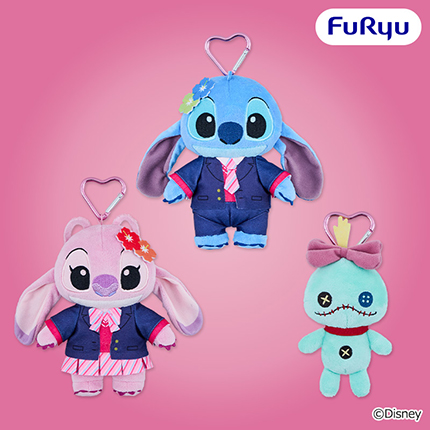 ディズニー スティッチ　ぎゃるKAWAふぉと カラビナ付きぬいぐるみ