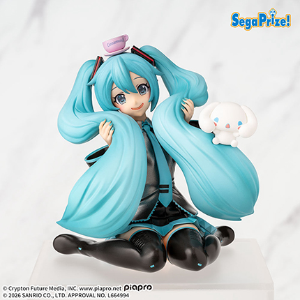 初音ミク×シナモロール　ちょこのせ　プレミアムフィギュア‐初音ミク×シナモロール‐もふっとVer.