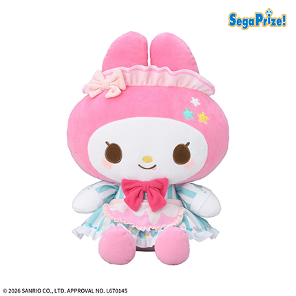 ゆるかわ　サンリオキャラクターズ　Lぬいぐるみ“マイメロディ”　Pop'n Ice Stand