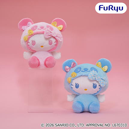 パンダ ハローキティ リボンがいっぱいBIGぬいぐるみ