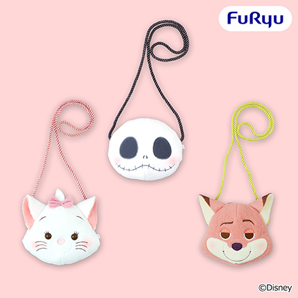 ディズニーキャラクター　ミルキーボア ぬいぐるみポシェット～ジャック／ディズニーマリー／ニック～